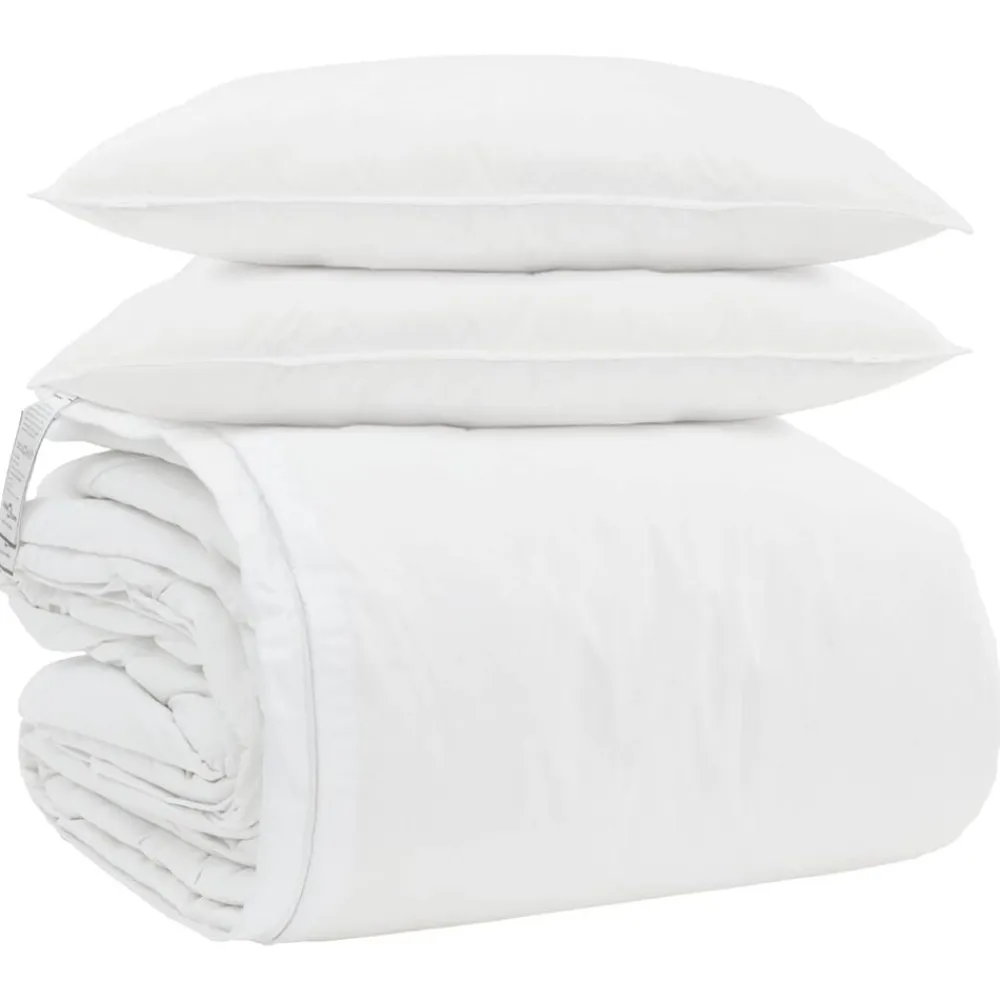 vidaXL Juego de Edredón con almohada 3 pcs Pluma de pato New