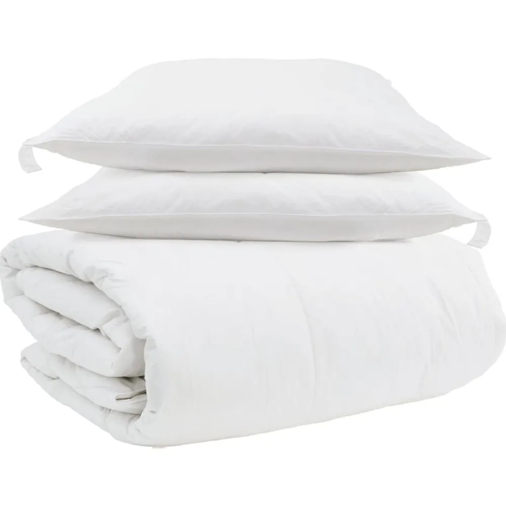 vidaXL Juego de Edredón con almohada 3 pcs Pluma de pato Clearance