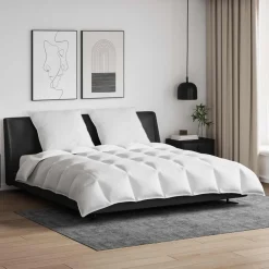 vidaXL Ropa De Casa-Juego de Edredón con almohada 3 pcs Pluma de pato