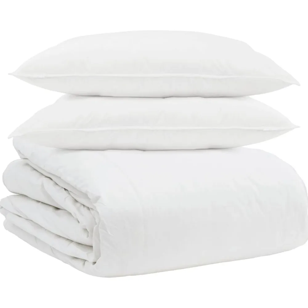 vidaXL Juego de Edredón con almohada 3 pcs Pluma de pato Sale