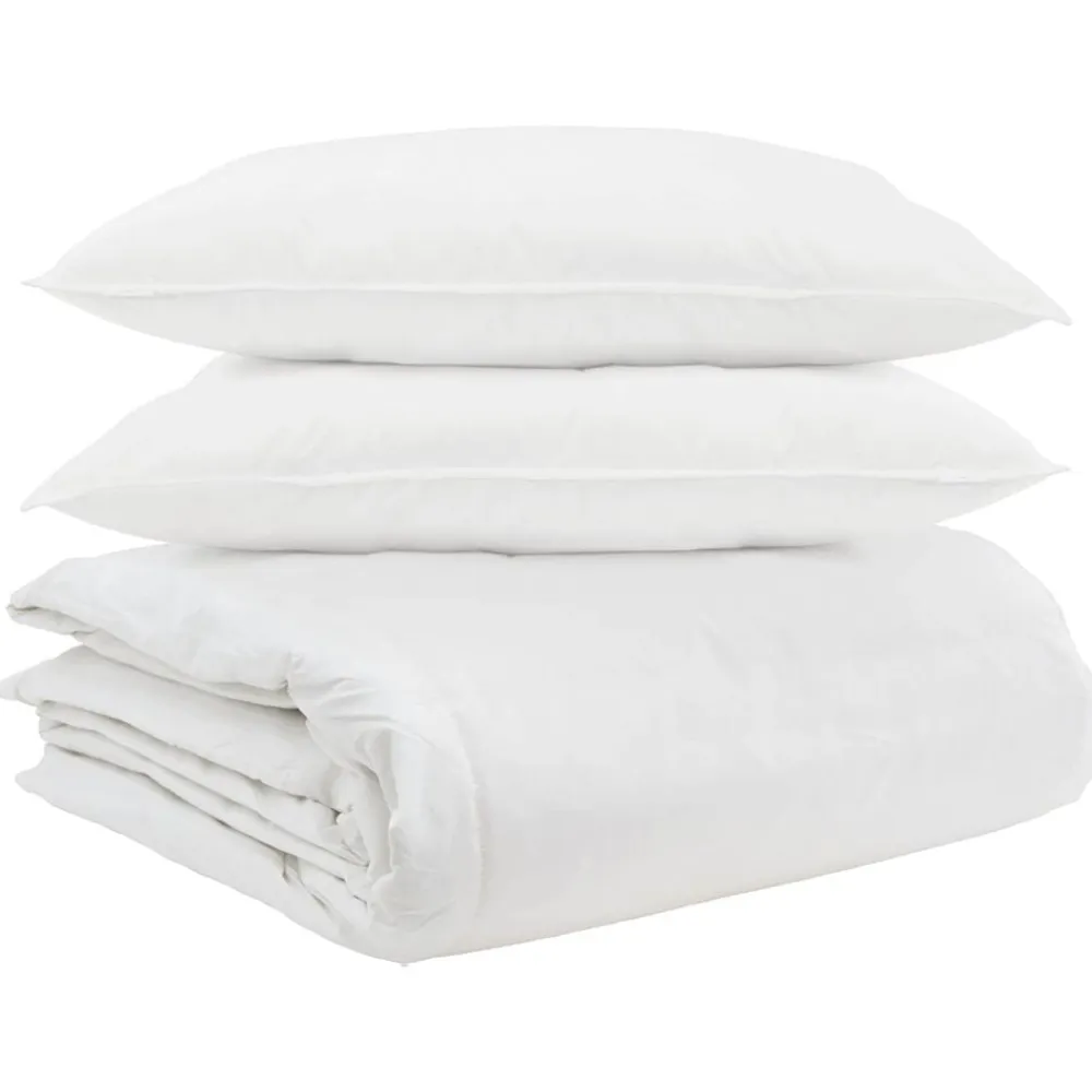 vidaXL Juego de Edredón con almohada 3 pcs Pluma de pato Sale