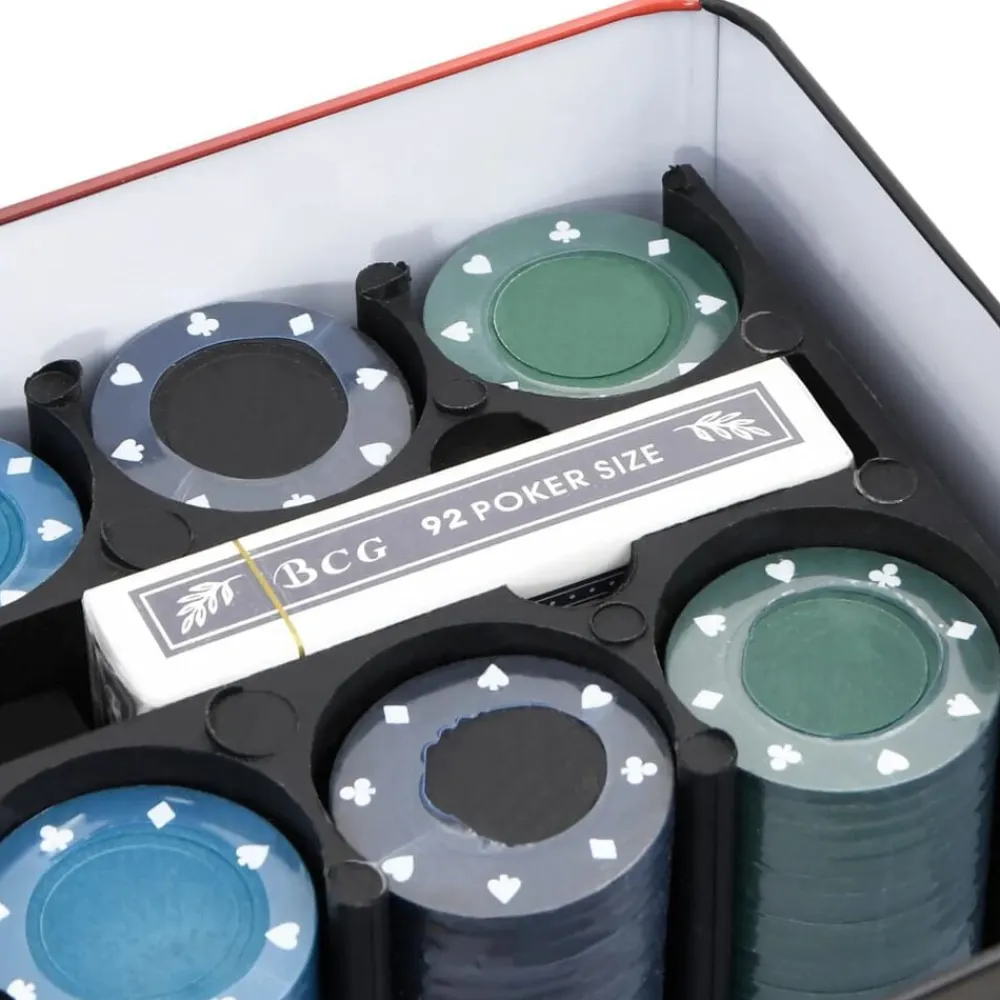 vidaXL Juegos-Juego de fichas de póker 200 piezas 4 g