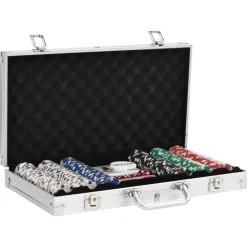 vidaXL Juegos-Juego de fichas de póker 300 piezas 11,5 g