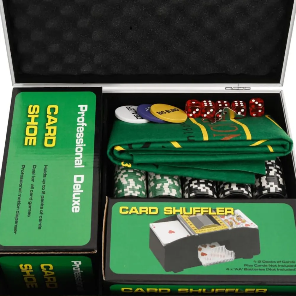 vidaXL Juego de fichas de póker 300 piezas 11,5 g Discount