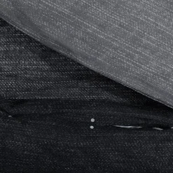 vidaXL Juego de funda nórdica algodón gris oscuro 140x200 cm Gris oscuro y negro Sale
