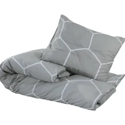 vidaXL Ropa De Casa-Juego de funda nórdica algodón gris 140x200 cm