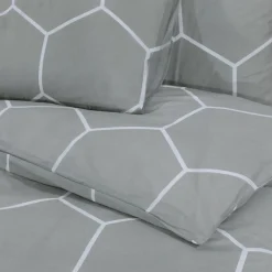 vidaXL Ropa De Casa-Juego de funda nórdica algodón gris 140x200 cm