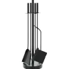 vidaXL Juego de herramientas para chimenea de 5 piezas, 18 x 66 cm, acero New