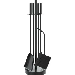 vidaXL Juego de herramientas para chimenea de 5 piezas, 18 x 66 cm, acero New