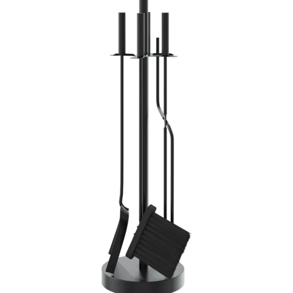 vidaXL Juego de herramientas para chimenea de 5 piezas, 18 x 66 cm, acero New