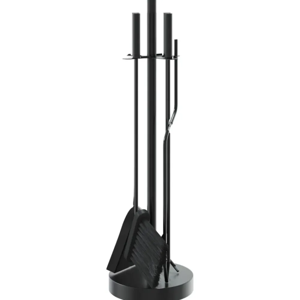 vidaXL Juego de herramientas para chimenea de 5 piezas, 18 x 66 cm, acero New