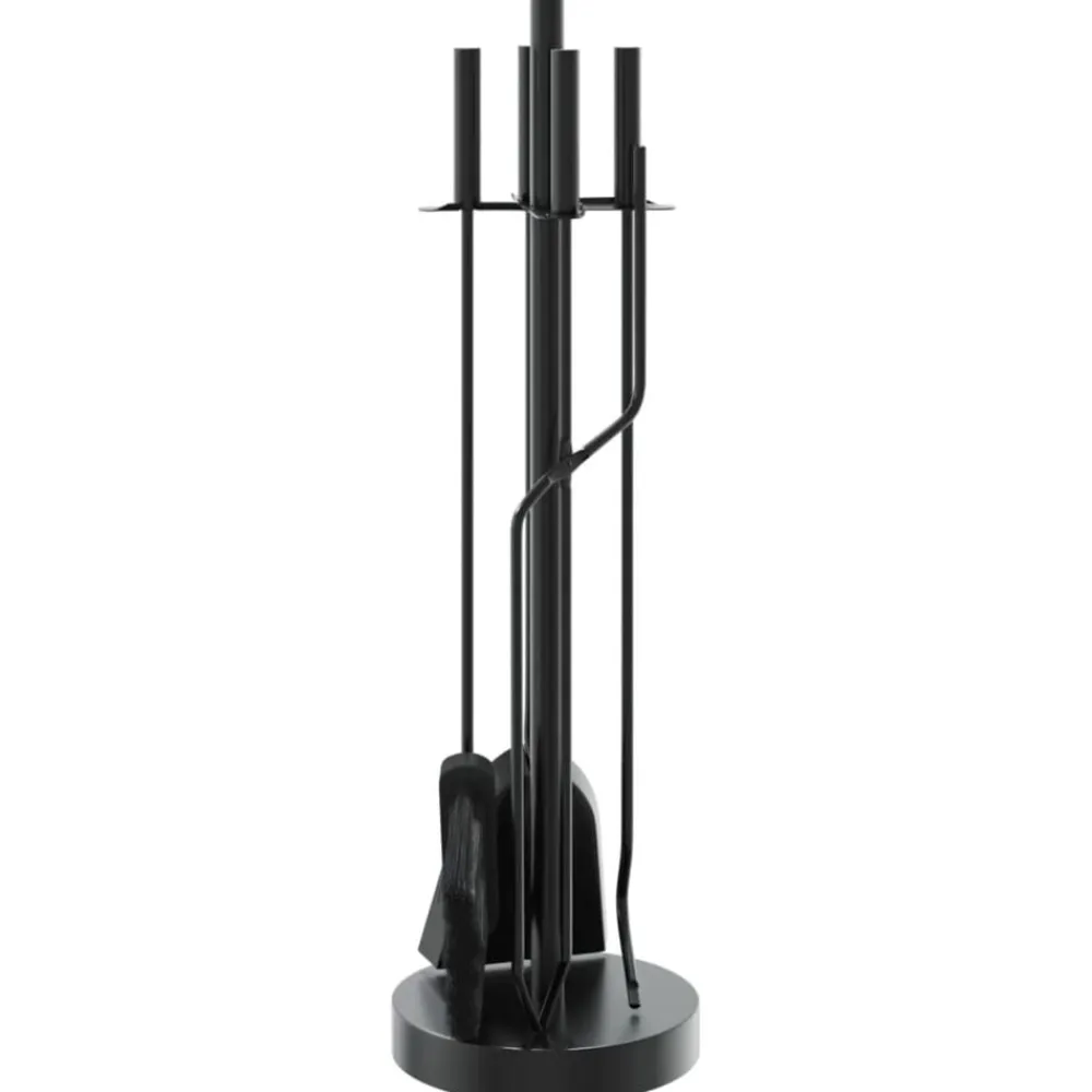vidaXL Juego de herramientas para chimenea de 5 piezas, 18 x 66 cm, acero New