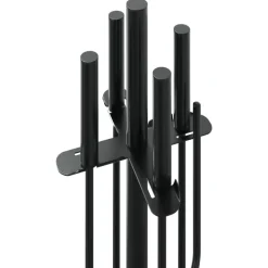vidaXL Juego de herramientas para chimenea de 5 piezas, 18 x 66 cm, acero New