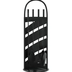 vidaXL Juego de herramientas para chimenea de 5 piezas, 23 x 15 x 66 cm, acero Clearance