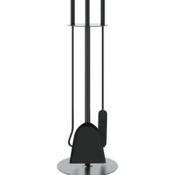 vidaXL Accesorios Para Hornos De Leña Y Chimeneas-Juego de herramientas para chimenea de 4 piezas, 22 x 59 cm, acero