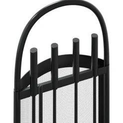 vidaXL Accesorios Para Hornos De Leña Y Chimeneas-Juego de herramientas para chimenea de 5 piezas, 23 x 15 x 66 cm, acero