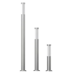vidaXL Juego de lámparas de jardín 3 pzas acero inoxidable impermeable Online