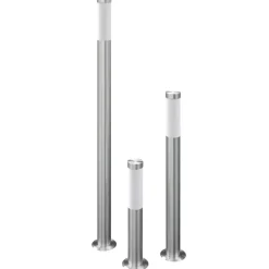 vidaXL Juego de lámparas de jardín 3 pzas acero inoxidable impermeable Online