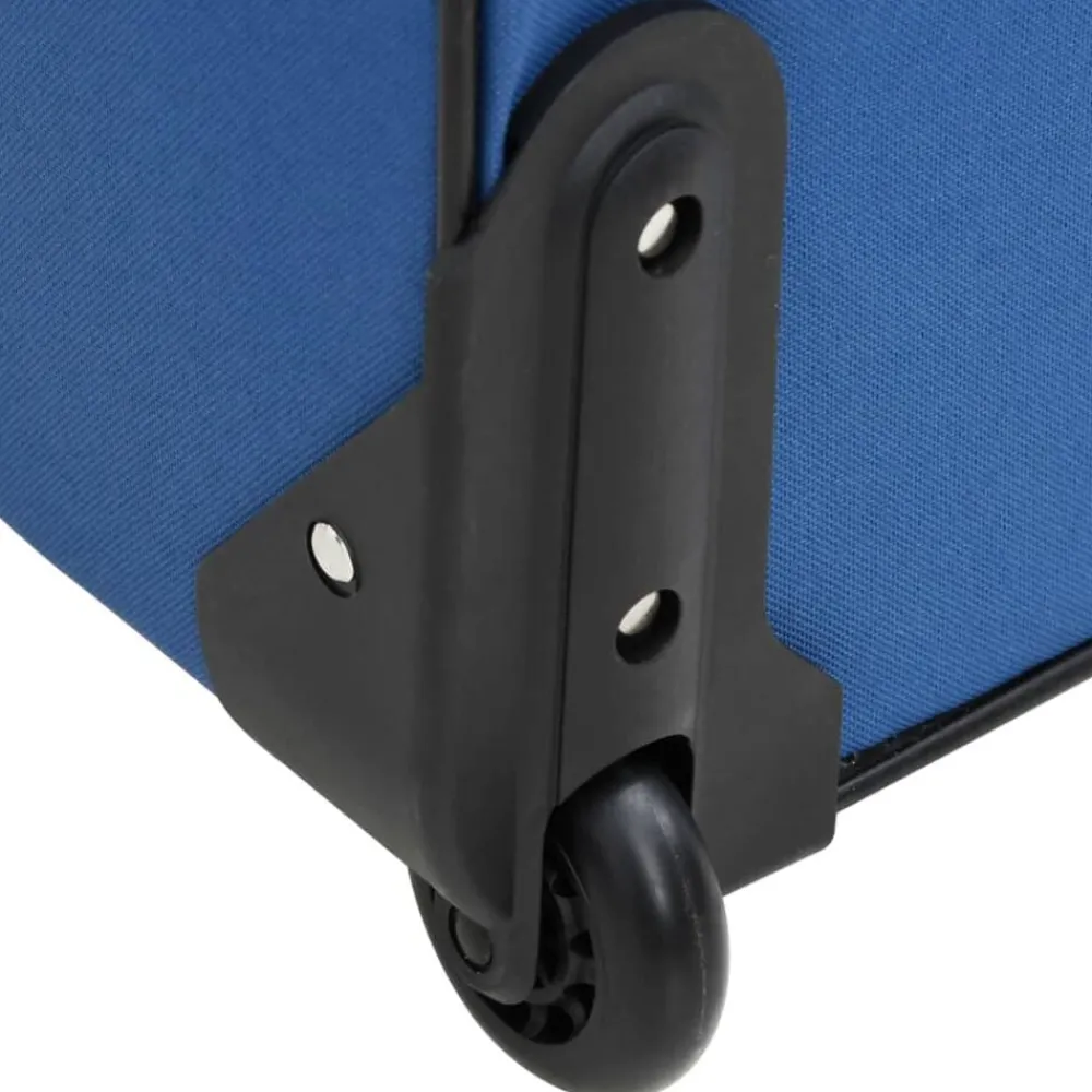 vidaXL Juego de maletas de viaje de 5 piezas tela Azul Clearance
