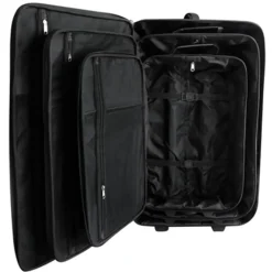 vidaXL Juego de maletas de viaje 5 piezas Negro Discount