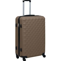 vidaXL Juego de maletas rígidas con ruedas 2 piezas ABS marrón Marr&oacute;n New