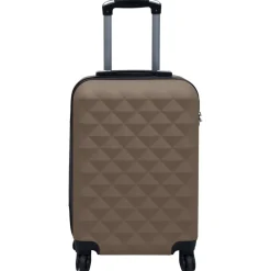 vidaXL Juego de maletas rígidas con ruedas 2 piezas ABS marrón Marr&oacute;n New