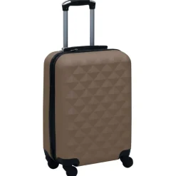 vidaXL Juego de maletas rígidas con ruedas 2 piezas ABS marrón Marr&oacute;n New