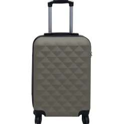 vidaXL Maletas Y Bolsos De Viaje-Juego de maletas rígidas con ruedas 2 piezas ABS gris