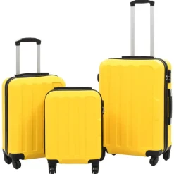 vidaXL Maletas Y Bolsos De Viaje-Juego de maletas rígidas con ruedas trolley ABS