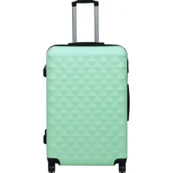 vidaXL Maletas Y Bolsos De Viaje-Juego de maletas rígidas con ruedas 2 piezas ABS verde