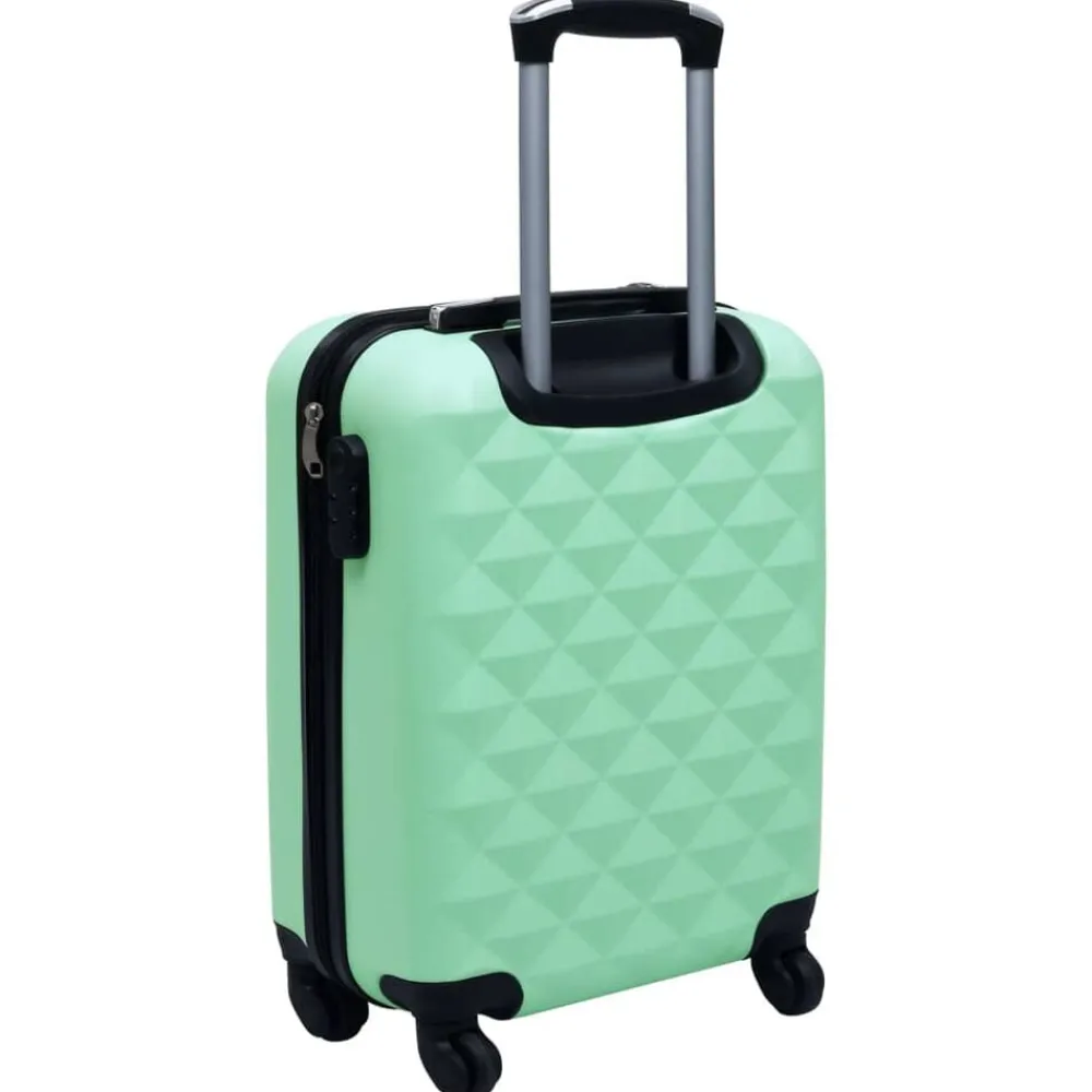 vidaXL Maletas Y Bolsos De Viaje-Juego de maletas rígidas con ruedas 2 piezas ABS verde