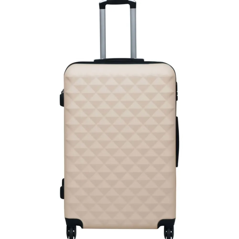 vidaXL Juego de maletas rígidas con ruedas 2 piezas ABS Dorado New