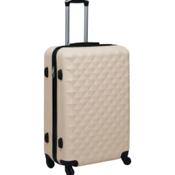 vidaXL Juego de maletas rígidas con ruedas 2 piezas ABS Dorado New