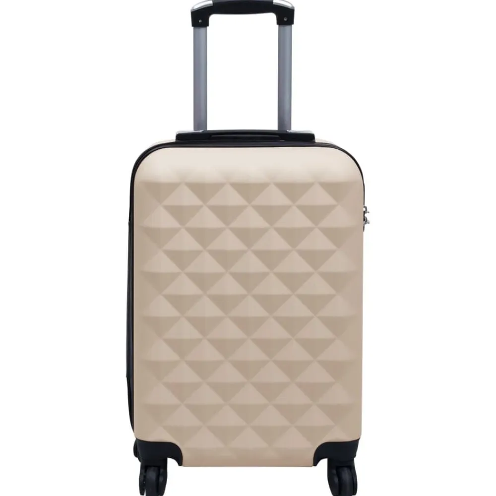 vidaXL Juego de maletas rígidas con ruedas 2 piezas ABS Dorado New