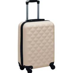 vidaXL Juego de maletas rígidas con ruedas 2 piezas ABS Dorado New