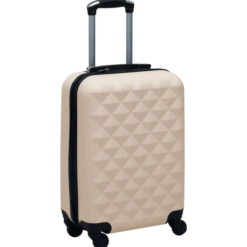 vidaXL Juego de maletas rígidas con ruedas 2 piezas ABS Dorado New