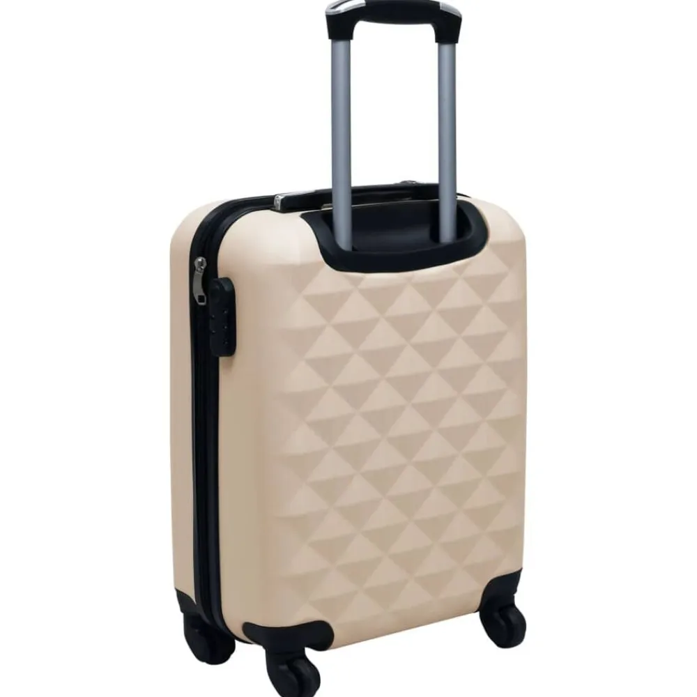 vidaXL Juego de maletas rígidas con ruedas 2 piezas ABS Dorado New