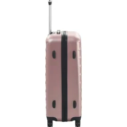 vidaXL Juego de maletas rígidas ruedas trolley 3 pzas ABS Rosa dorado New