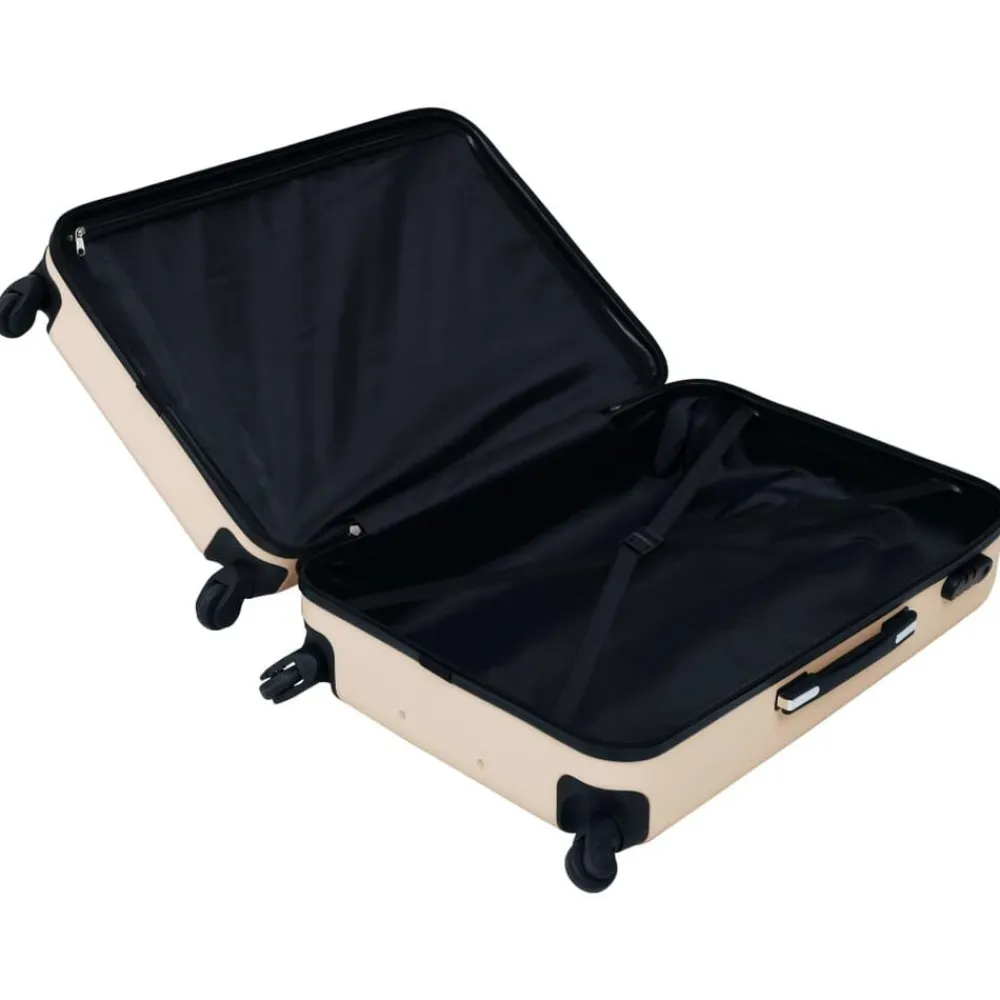 vidaXL Juego de maletas rígidas con ruedas 3 piezas ABS Dorado Best