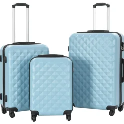 vidaXL Maletas Y Bolsos De Viaje-Juego de maletas rígidas con ruedas trolley 3 piezas ABS