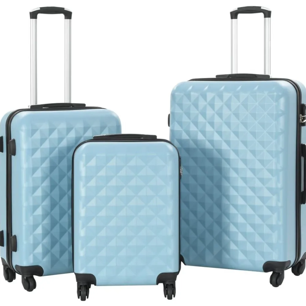 vidaXL Maletas Y Bolsos De Viaje-Juego de maletas rígidas con ruedas trolley 3 piezas ABS