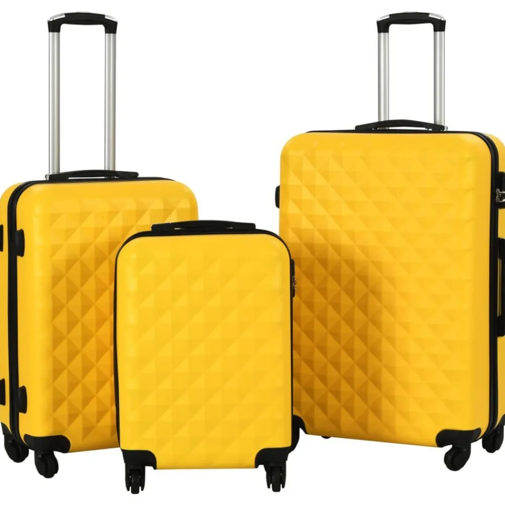 vidaXL Maletas Y Bolsos De Viaje-Juego de maletas rígidas con ruedas trolley 3 pzas ABS