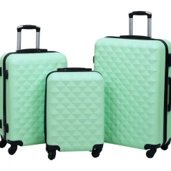 vidaXL Maletas Y Bolsos De Viaje-Juego de maletas rígidas con ruedas 3 piezas ABS