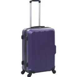 vidaXL Maletas Y Bolsos De Viaje-Juego de maletas rígidas de ruedas trolley 3 pzas moradas ABS