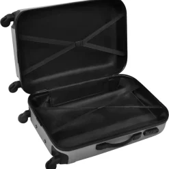 vidaXL Juego de maletas trolley rígidas 3 pzas 45,5/55/66 cm Plateado Sale