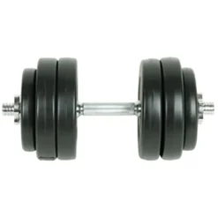 vidaXL Juego de mancuernas 9 piezas 15 kg
