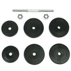 vidaXL Juego de mancuernas 9 piezas 15 kg