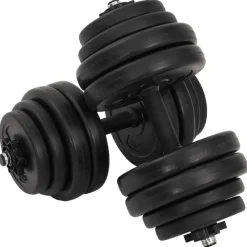 vidaXL Juego de mancuernas 2x15 kg Sale