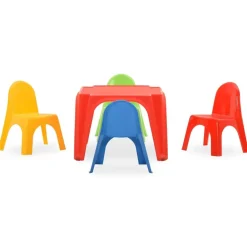 Niños vidaXL Mobiliario Para Bebés Y Niños Pequeños-Juego de mesa y sillas para niños PP