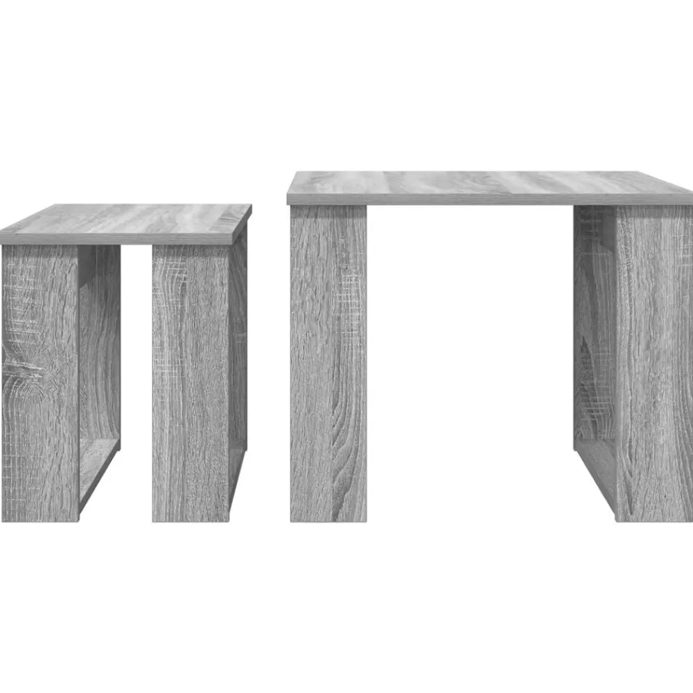 vidaXL Mesas-Juego de Mesas de Centro 2 pcs Madera de ingeniería